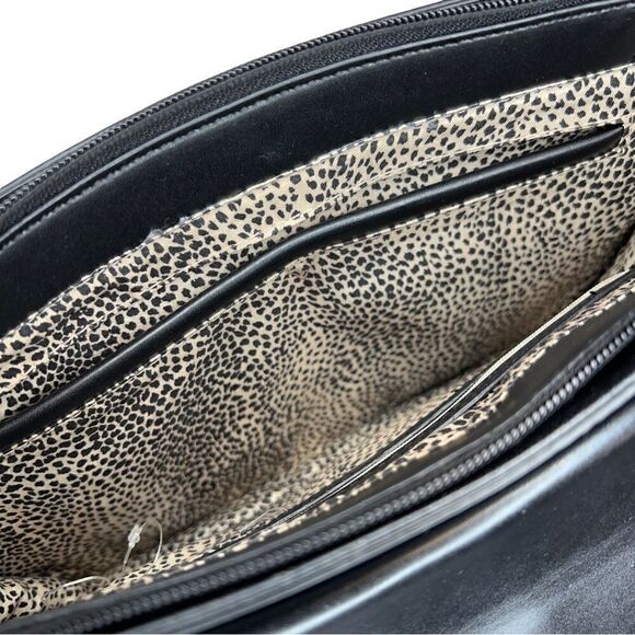 SOLE SOCIETY Envelope Clutch with Gold Hardware in Black and Gray - Picture 7 of 14